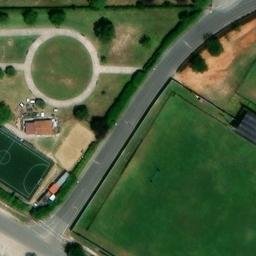 Sand Volleyball Court — aerial view