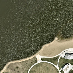 Fox Lake Beach Volleyball Court — aerial view