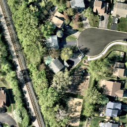 Sand Volleyball Court in Round Lake Beach, IL — aerial view