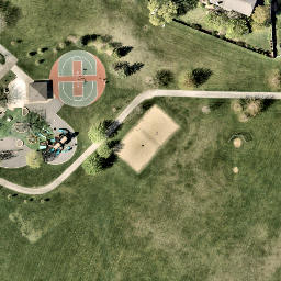 Gurnee Beach Volleyball Court #3 — aerial view