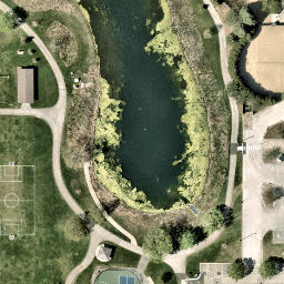 Gurnee Beach Volleyball Court #1 — aerial view