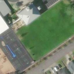 Central Point Beach Volleyball Court — aerial view