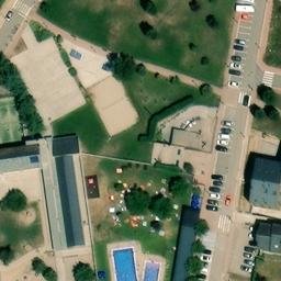 Sand Volleyball Court — aerial view