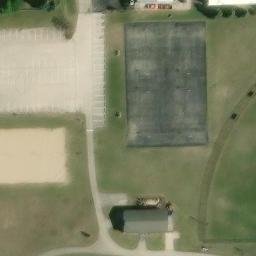 Loves Park Beach Volleyball Court #4 — aerial view