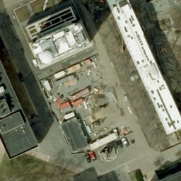 Sand Volleyball Court in Cambridge, MA — aerial view