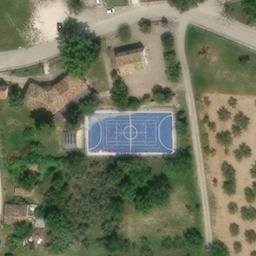 Volleyball Court near Vicoli — aerial view