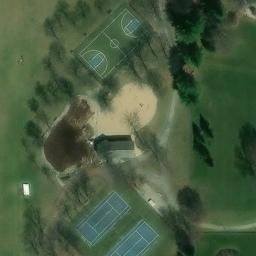 Sand Volleyball Court in Belvidere Township, IL — aerial view