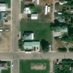 Sand Volleyball Court in Montpelier, ID — aerial view