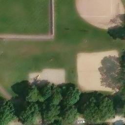 Dearborn Beach Volleyball Court #3 — aerial view
