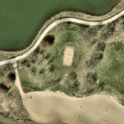 Independence Grove Beach Volleyball Court — aerial view