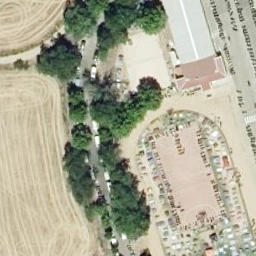 Sand Volleyball Court — aerial view