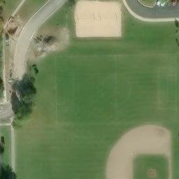 Sand Volleyball Court in Ann Arbor, MI — aerial view