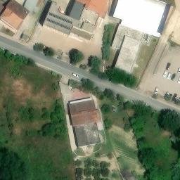 Volleyball Court near Alanno — aerial view