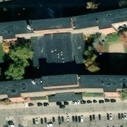 Sand Volleyball Court in Ann Arbor, MI — aerial view