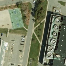Worcester Beach Volleyball Court — aerial view