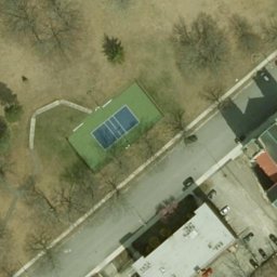 Quinsigamond Village Beach Volleyball Court — aerial view