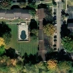 Sand Volleyball Court in Ann Arbor, MI — aerial view
