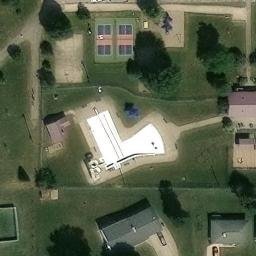 Conrad Beach Volleyball Court — aerial view