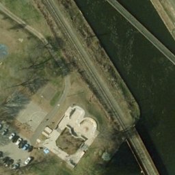 Holyoke Center Beach Volleyball Court — aerial view