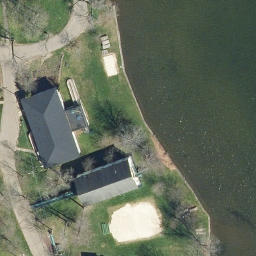 Town of Chautauqua Beach Volleyball Court — aerial view