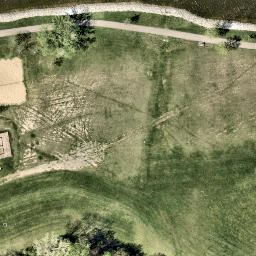 Fox River Grove Beach Volleyball Court — aerial view
