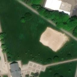 Sand Volleyball Court in Wyandotte, MI — aerial view