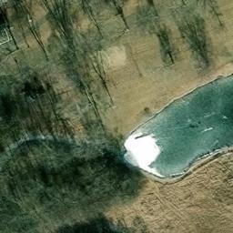 Sand Volleyball Court in Lake in the Hills, IL — aerial view