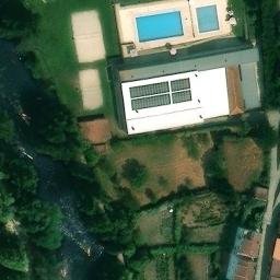 Sand Volleyball Court — aerial view