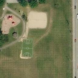 Lake in the Hills Beach Volleyball Court #2 — aerial view