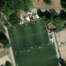 Sand Volleyball Court — aerial view