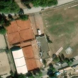 Sand Volleyball Court — aerial view