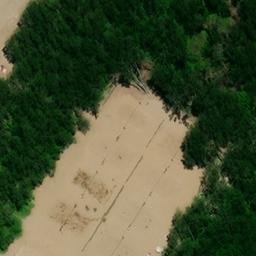 Presque Isle Beach 6 sand volleyball courts — aerial view