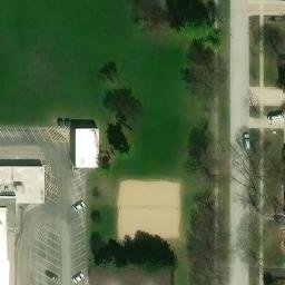 Sand Volleyball Court in Palatine, IL — aerial view