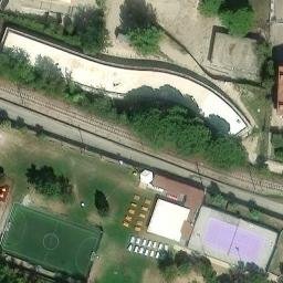 Volleyball Court near Altino — aerial view