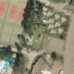 Sand Volleyball Court in Corte, 20R — aerial view