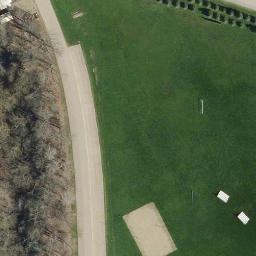 Sand Volleyball Court in Town of Busti, NY — aerial view