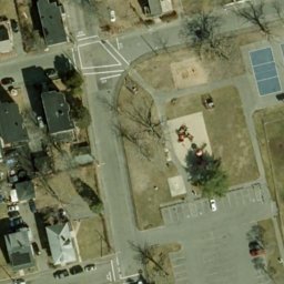 Brockton Beach Volleyball Court #1 — aerial view