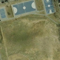 Brockton Beach Volleyball Court #2 — aerial view