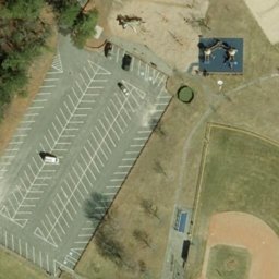 Franklin Beach Volleyball Court #1 — aerial view