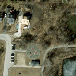 Elgin Beach Volleyball Court #7 — aerial view