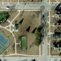 Elgin Beach Volleyball Court #5 — aerial view
