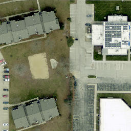 Cedar Rapids Beach Volleyball Court #16 — aerial view