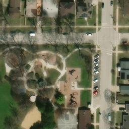 Morton Grove Beach Volleyball Court #1 — aerial view