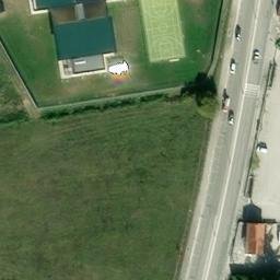 Volleyball Court near Avezzano — aerial view