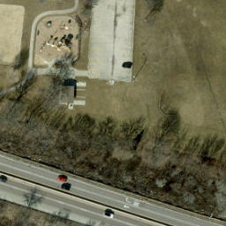Sand Volleyball Court in Elgin, IL — aerial view