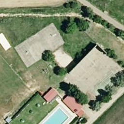 Sand Volleyball Court — aerial view