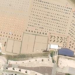 Sand Volleyball Court — aerial view