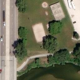 Norfolk Beach Volleyball Court #1 — aerial view