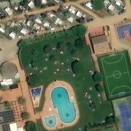 Sand Volleyball Court — aerial view