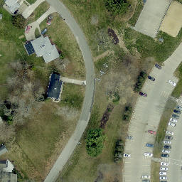 Sand Volleyball Court in Cedar Rapids, IA — aerial view